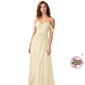 Azazie Champagne Millie Bridesmaid Dress